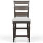 Bernards Bellamy Lane Ladder Back Counter Stool in Rich Chocolate Brown, , large