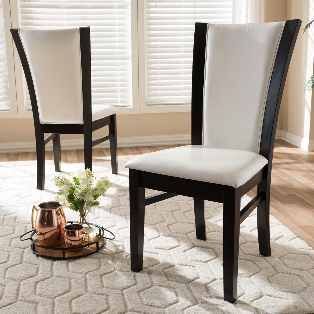 Baxton Studio Adley Side Chair in Dark Brown (Set of 2), , large