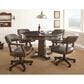 STEVE SILVER Rudy 5-Piece Round Game Table Set in Medium Walnut, , large