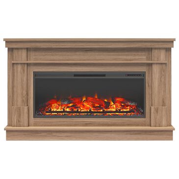 DHP Elmcrest Mantel with Electric Fireplace in Walnut, , large