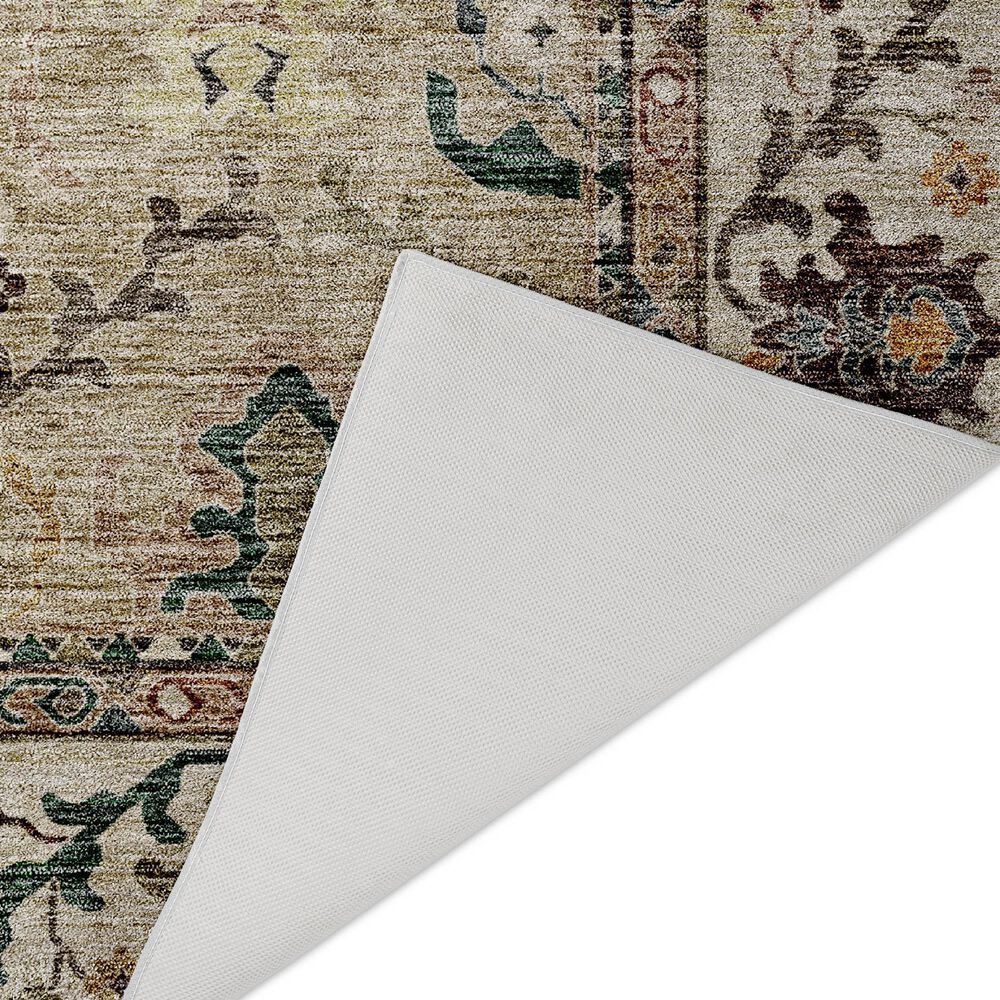 Dalyn Rug Company Silk Road Putty, Ivory, Taupe, Gold, Copper, Blue and Wheat 6&#39;6&quot; x 9&#39;6&quot; Area Rug, , large