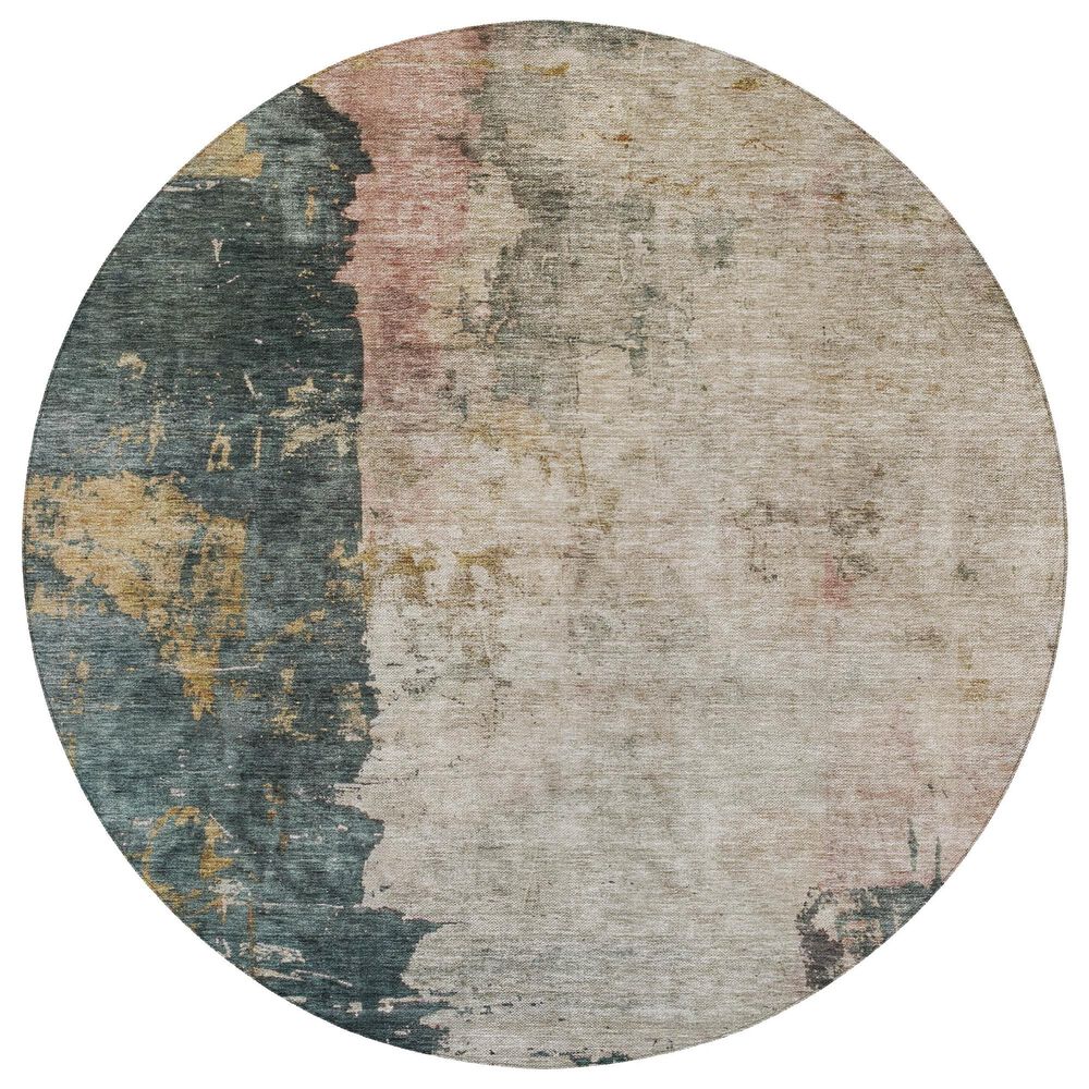 Dalyn Rug Company Nouveau NV15 8" Round Taupe Indoor/Outdoor Area Rug, , large
