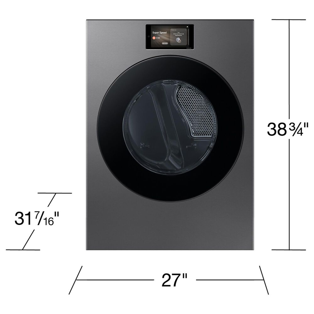 Samsung Bespoke 7.6 Cu. Ft. Ultra Capacity Front Load Electric Dryer with AI Home and AI OptiDry+ in Dark Steel, , large