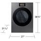 Samsung Bespoke 7.6 Cu. Ft. Ultra Capacity Front Load Electric Dryer with AI Home and AI OptiDry+ in Dark Steel, , large
