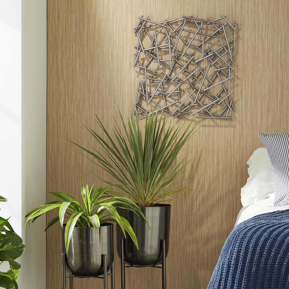Maple and Jade 20&quot; x 20&quot; Wall Decor in Silver, , large