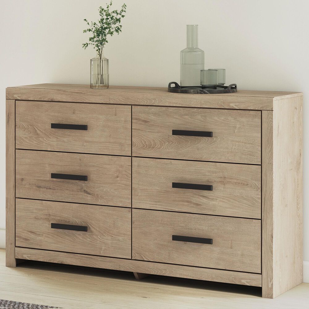 Ashley Sanginlane 6-Drawer Dresser Only in Tan, , large