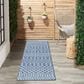 Nourison Positano Southwestern Navy Blue 2" x 6" Indoor/Outdoor Runner, , large