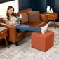 Jaxx Monroe Small Ottoman in Canyon Orange, , large