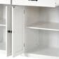 HOMLUX 54" Kitchen Island Cart with Solid Wood Top and Locking Wheels in White, , large