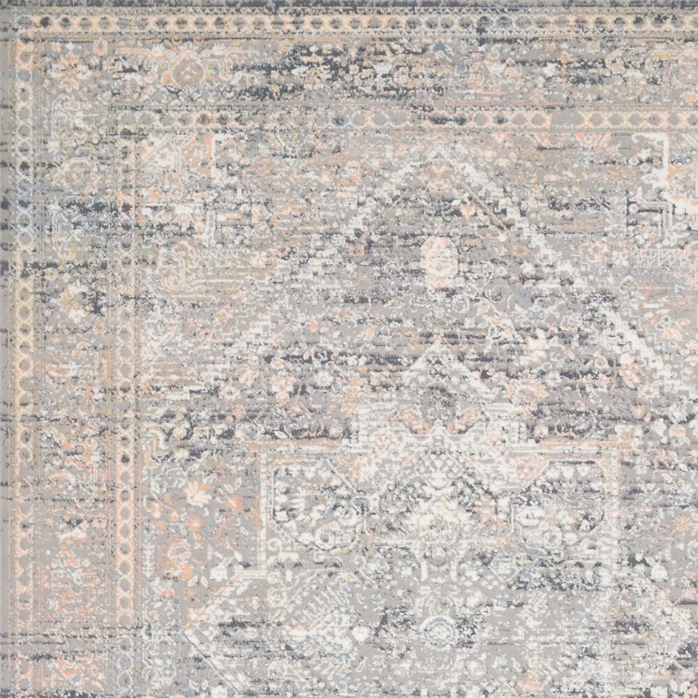 Loloi II Lucia LUC-01 4&#39; x 5&#39;7&quot; Grey and Sunset Area Rug, , large