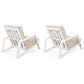 Hearth and Haven Outdoor Lounge Chair with White Frame in Beige (Set of 2), , large