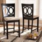 Baxton Studio Lenoir Counter Height Pub Chair with Sand Cushion in Espresso Brown (Set of 2), , large