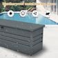 Hearth and Haven 260-Gallon Outdoor Metal Deck Box with Lockable Design in Carbon Black, , large