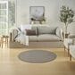 Nourison Courtyard Ivory and Charcoal 4" Round Indoor/Outdoor Area Rug, , large