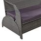 Hearth and Haven U Style Outdoor Loveseat with Convertible Seating in Gray, , large