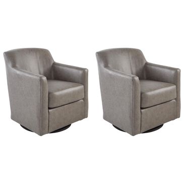 Ashley Bradney Swivel Accent Chair in Fossil (Set of 2), , large