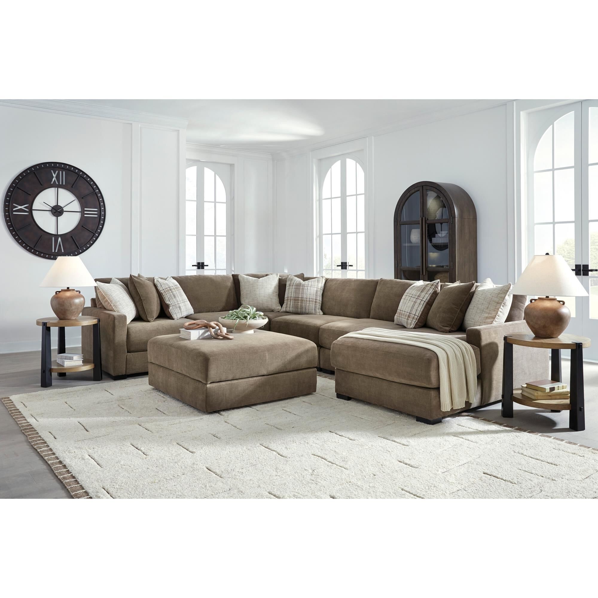 Ashley Camellia-Court Storage Ottoman in Coffee