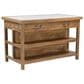 Home Trends & Design Manila 58" Kitchen Island Table in Natural and White, , large