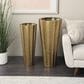 Maple and Jade 2-Piece Hammered Floor Decorative Vase Set in Gold, , large