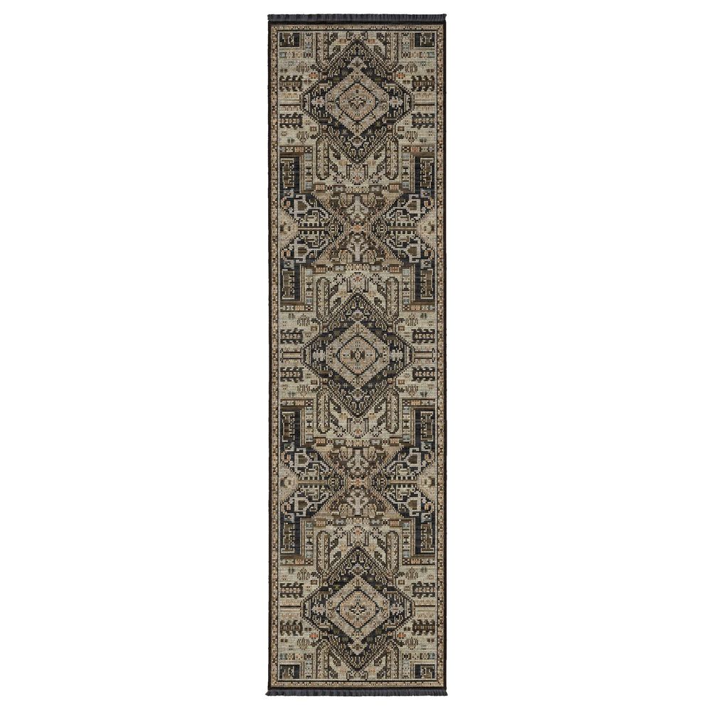 Oriental Weavers Legacy Charcoal and Brown 2"6" x 10" Runner, , large