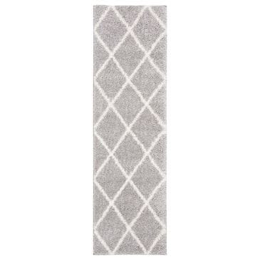 Safavieh Parma Shag PMA515G 2"3" x 7" Grey and Cream Runner, , large