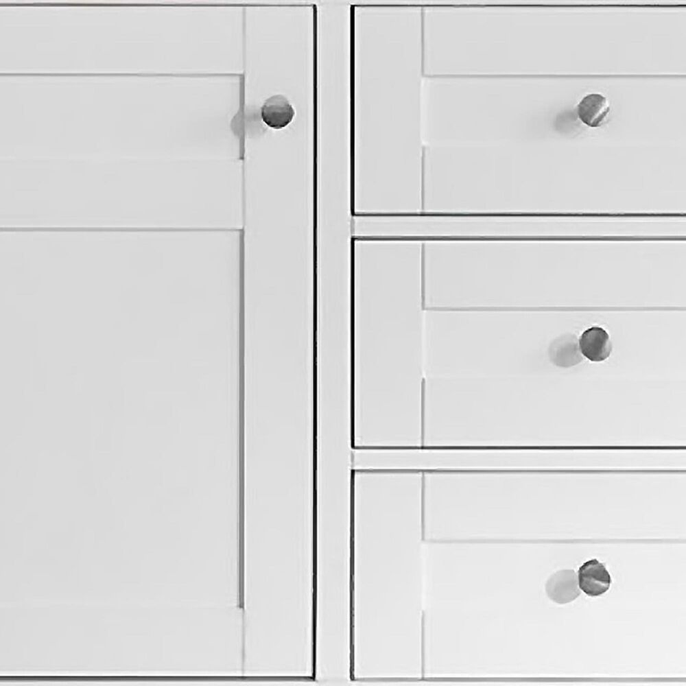James Martin Vanities Palisades 60&quot; Double Bathroom Vanity in Bright White with 3 cm Ethereal Noctis Quartz Top and Rectangular Sinks, , large