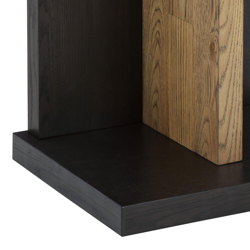Ashley Kocomore Chairside End Table in Dark Warm Brown and Light Natural Oak, , large