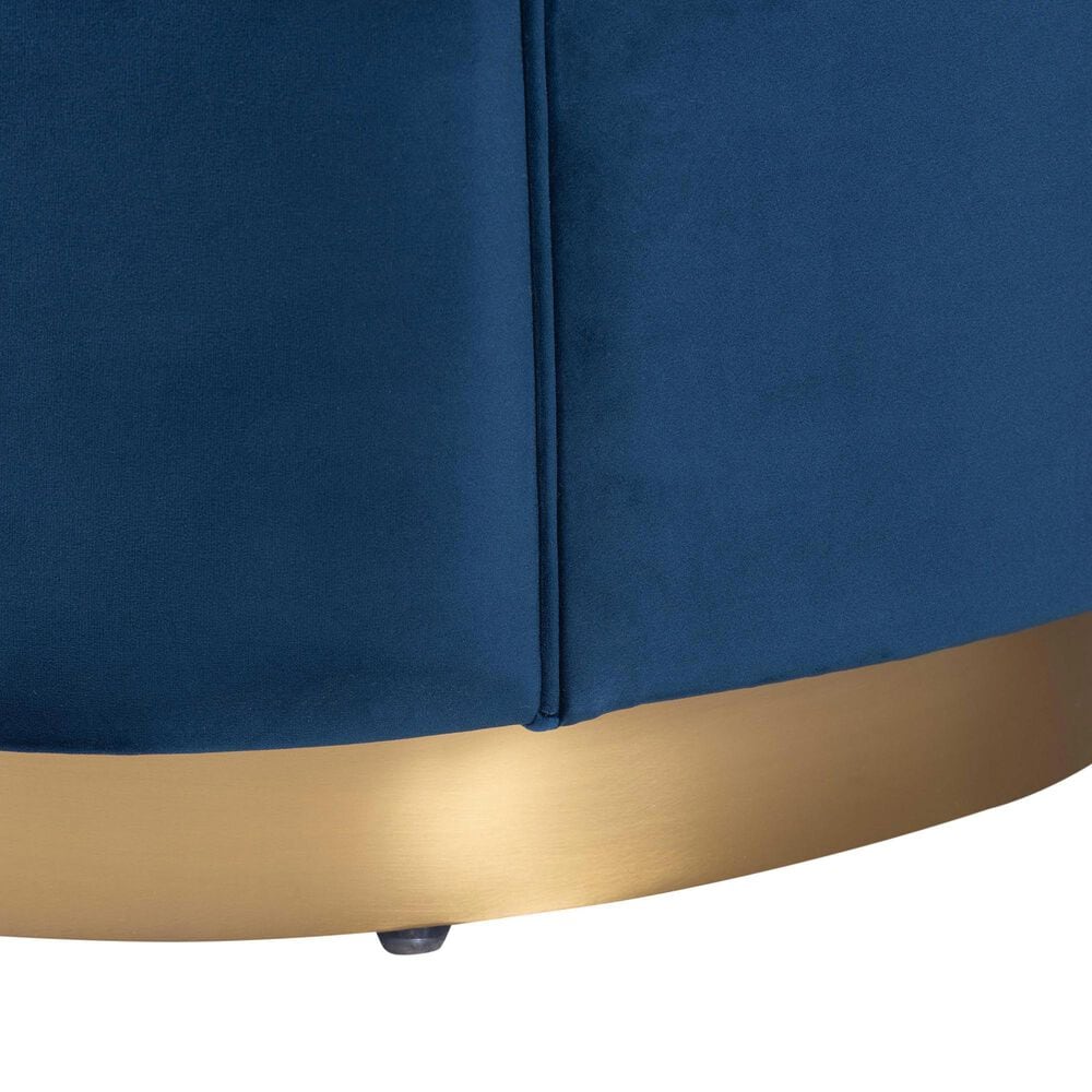 Baxton Studio Deserae Stationary Sofa in Navy Blue Velvet, , large