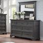 Frankfurt Furniture Prescott 4 Piece Queen Storage Bedroom Set in Gray Oak, , large