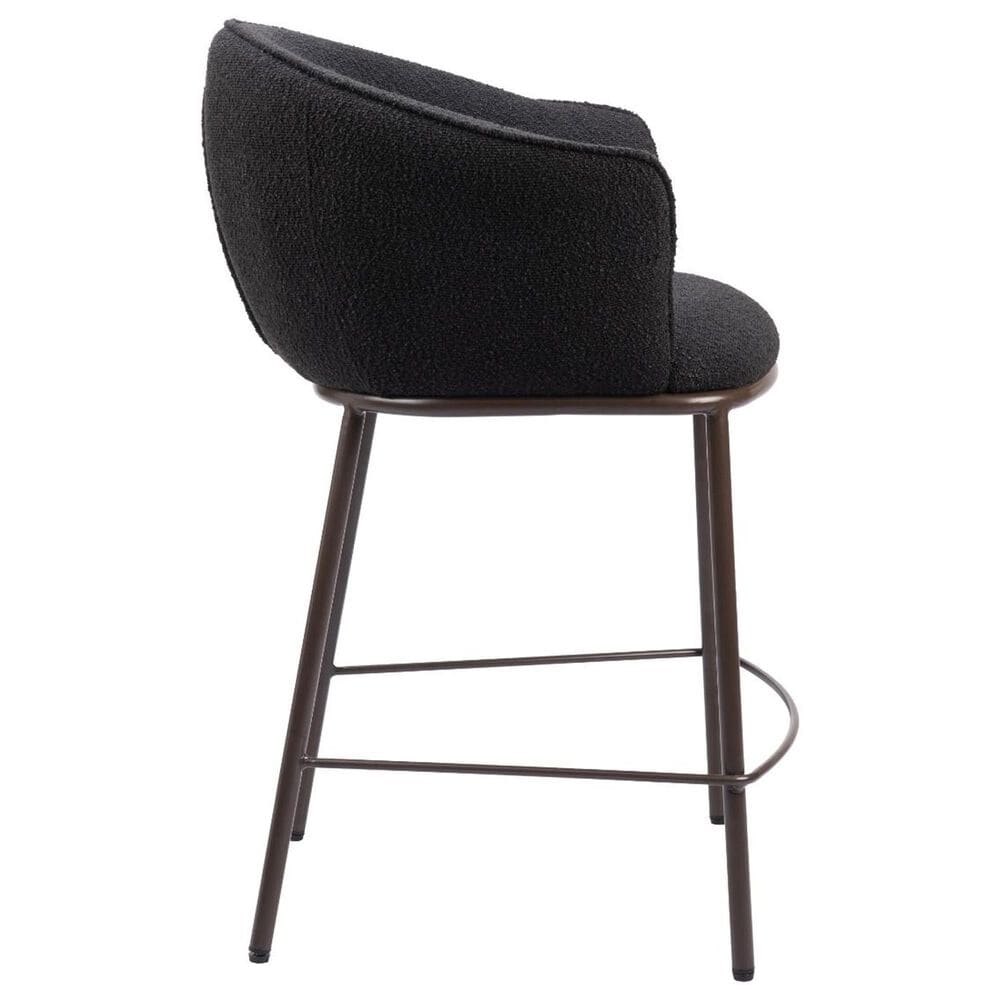 Zuo Modern Essen Counter Stool in Black &amp; Bronze, , large
