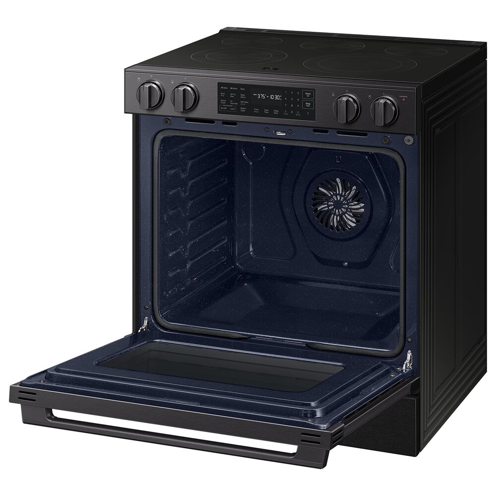 Samsung Bespoke 6.3 Cu. Ft. Smart Slide-In Electric Range with True Convection in Matte Black Steel, , large