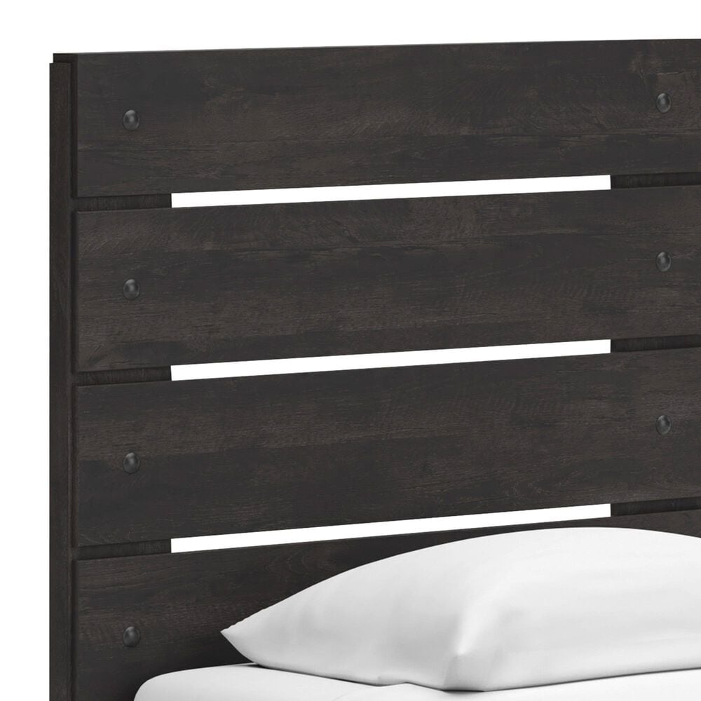 Ashley Hollivern Twin Panel Bed with Storage in Dark Gray, , large