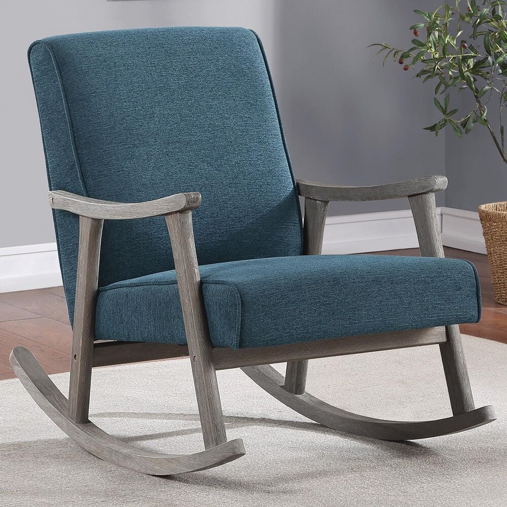 OSP Home Gainborough Rocker with Brushed Grey Frame in Azure, , large