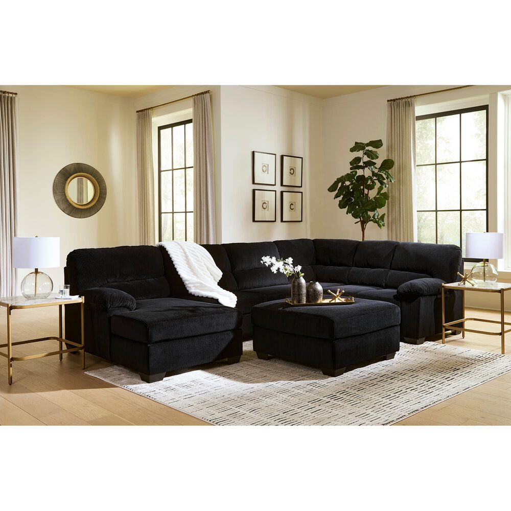 Ashley SimpleJoy Oversized Accent Ottoman in Onyx, , large