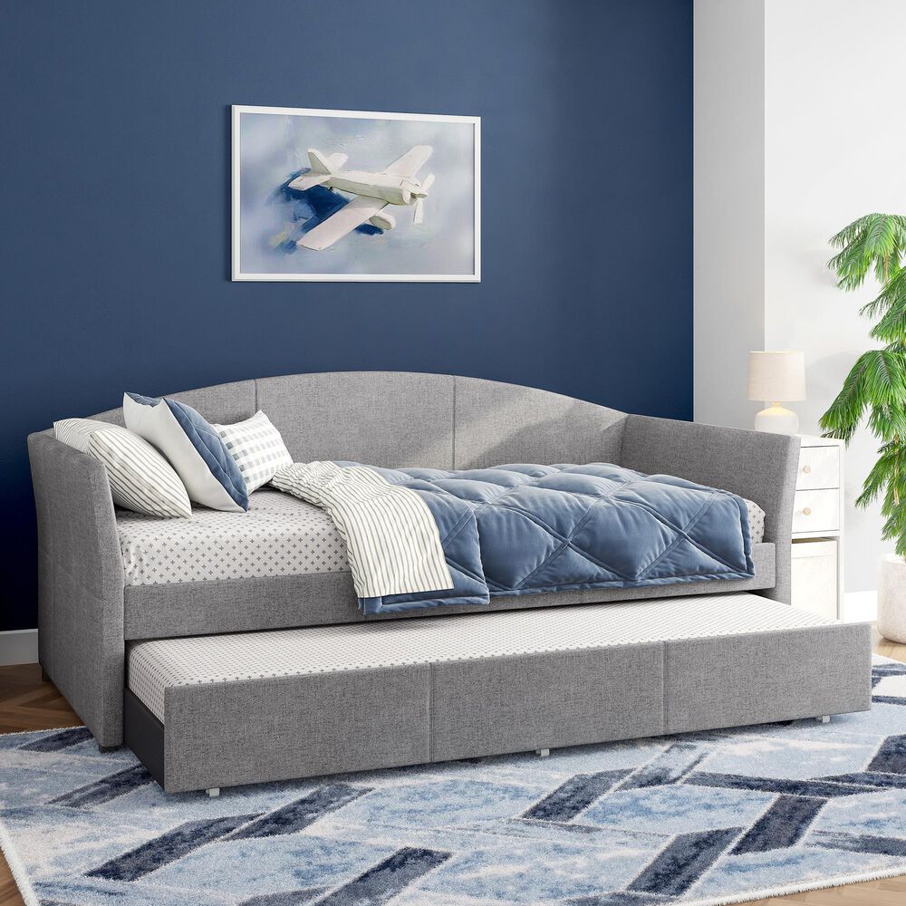 The Monday Company Westchester Upholstered Daybed with Trundle in Smoke Gray, , large