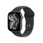 Apple Watch Series 11 (GPS+Cellular) 42mm Jet Black Aluminum Case with Black Sport Band - M/L - Jet Black - (2025)(Pre-Order), , large
