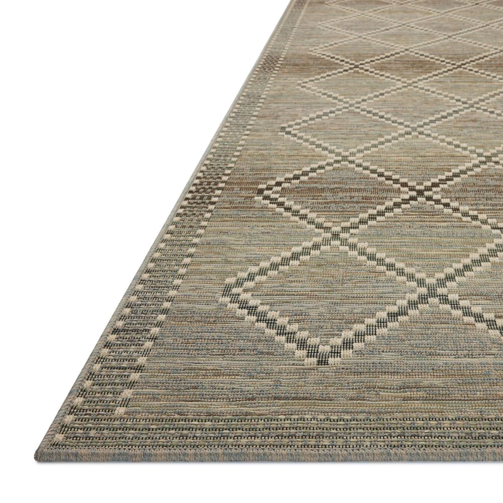 Loloi Saylor Stone and Ivory 3'9" x 5'9" Indoor/Outdoor Area Rug, , large