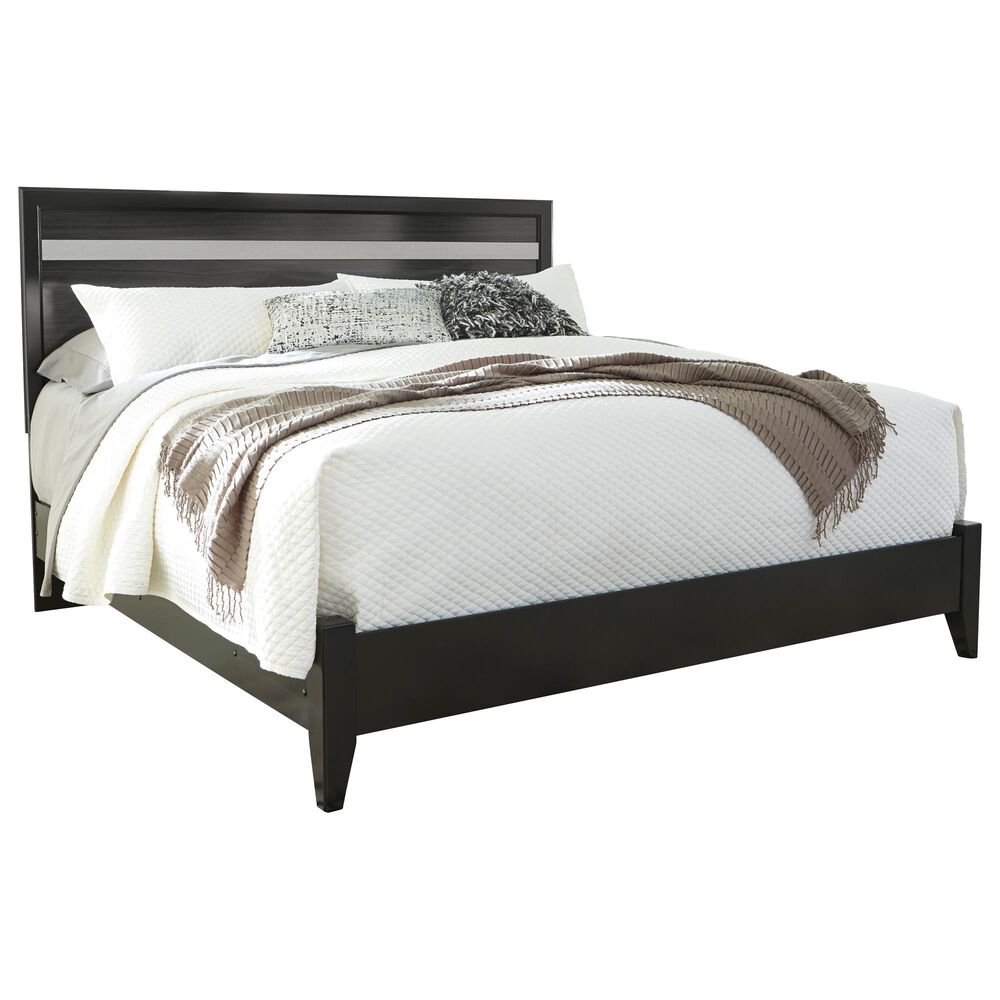 Signature Design by Ashley Starberry King Panel Bed in Black and Silvertone, , large