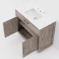 Lexora Home Abbey 36" Single Bathroom Vanity in Grey Oak with 2 cm White Carrara Marble Top and Rectangular Sink, , large