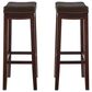 Linon Home Decor Claridge Bar Stool with Brown Cushion in Dark Brown (Set of 2), , large