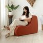 Jaxx Uptown Modern Armless Accent Chair in Boucle Terra Cotta, , large