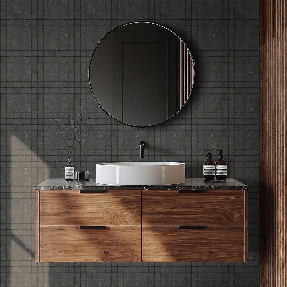 MS International Elbe Obsidian 2" x 2" Square on 12" x 12" Lappato Porcelain Mosaic Sheet, , large