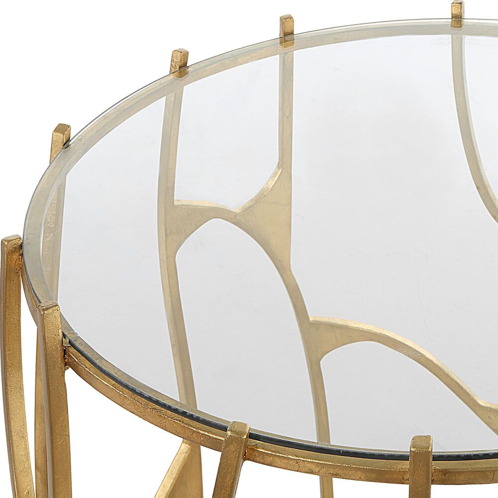 Uttermost Ritual Side Table in Aged Gold, , large