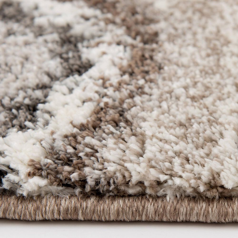 Central Oriental Structures Torrent Arette 5&#39; x 7&#39;6&quot; Cloud and Multicolor Area Rug, , large