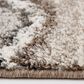 Central Oriental Structures Torrent Arette 5" x 7"6" Cloud and Multicolor Area Rug, , large