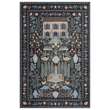 Rifle Paper Co. Menagerie MEN-03 2"3" x 3"9" Black Area Rug, , large