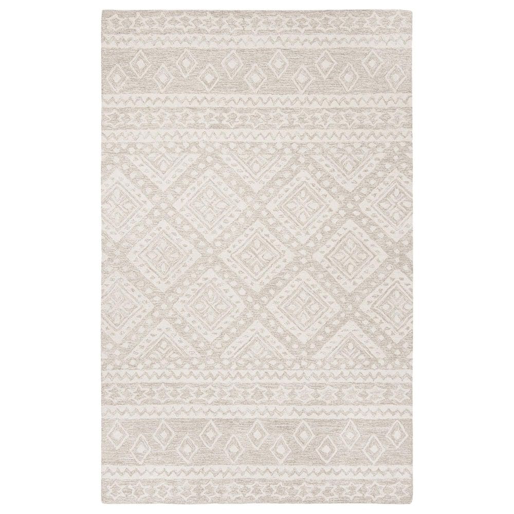 Safavieh Micro-Loop Southwestern 6" x 9" Beige and Ivory Area Rug, , large