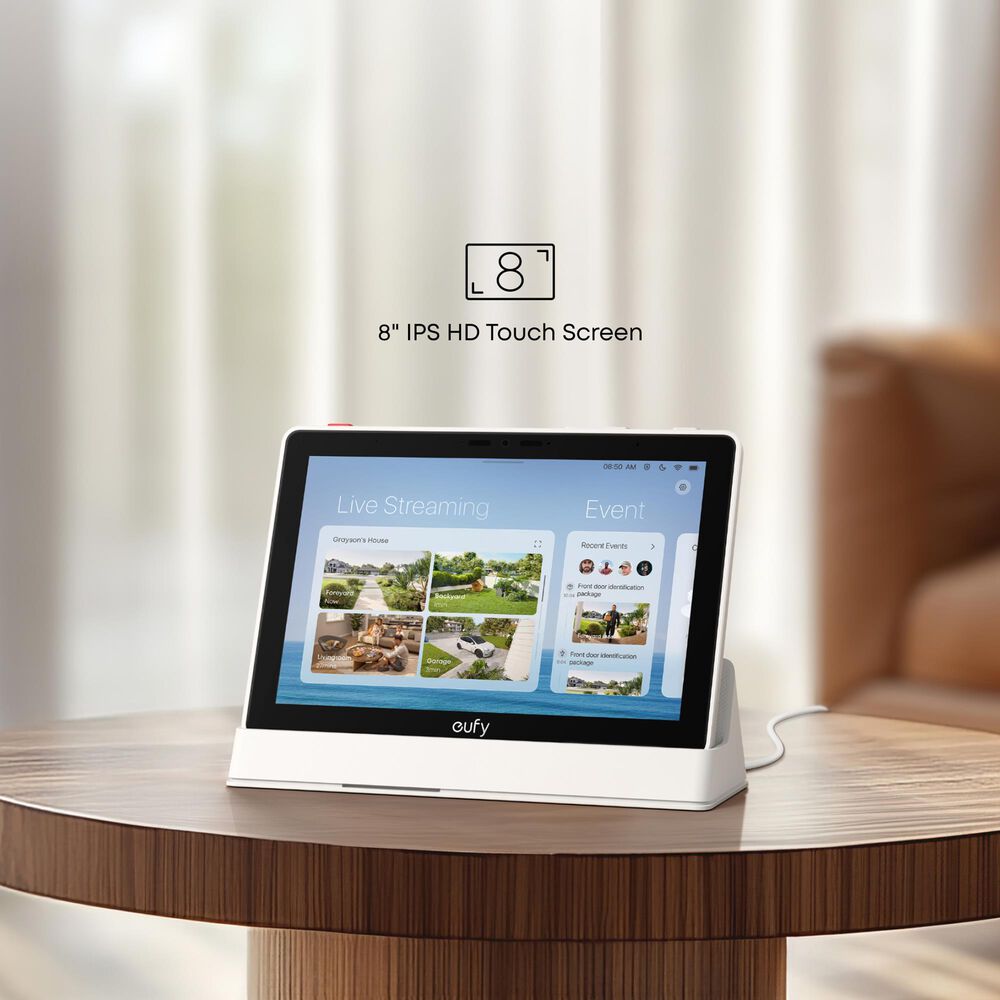 eufy 8" All-in One Smart Home Hub E10 Smart Display with Control Panel in Black, , large