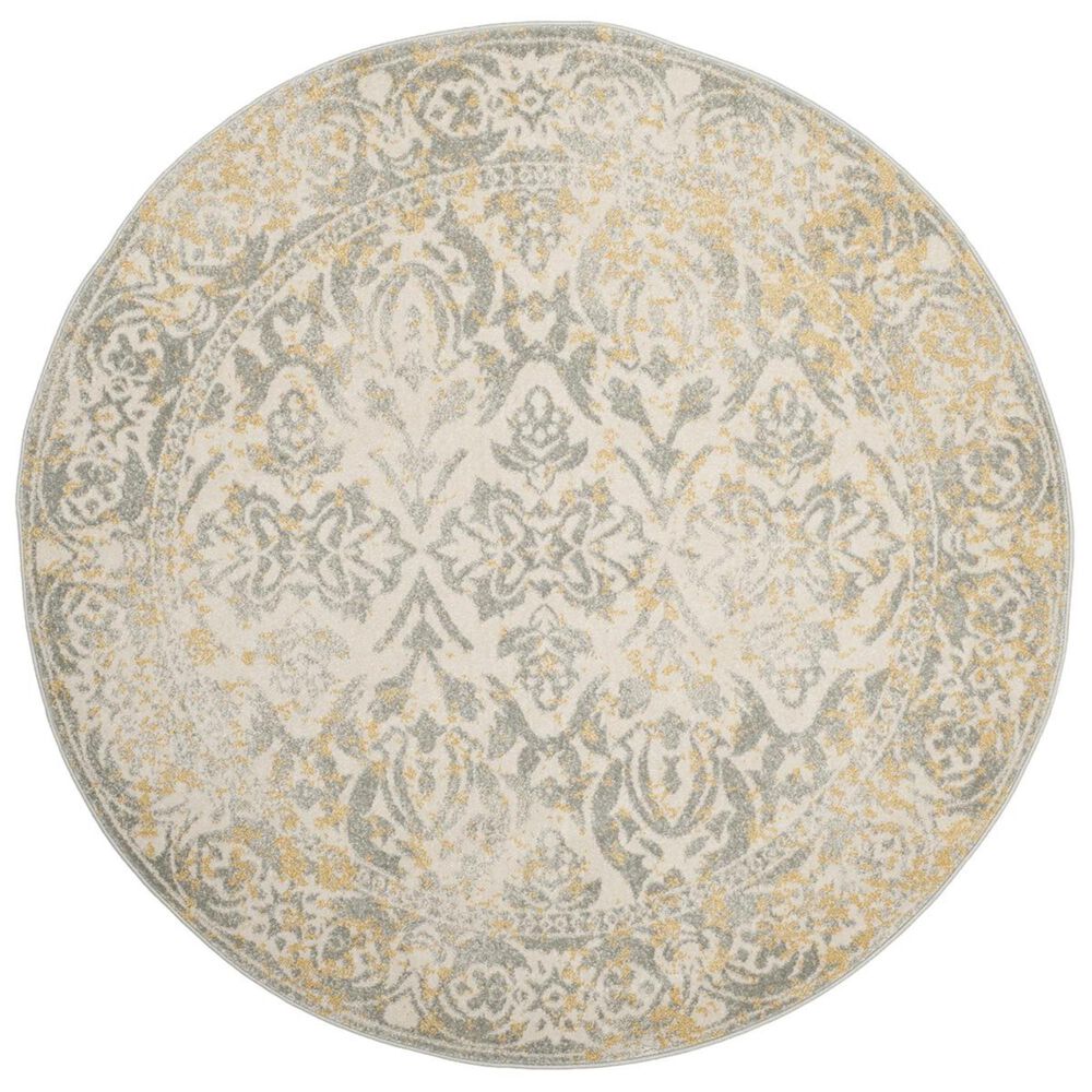 Safavieh Evoke EVK264D-5R 5&#39;1&quot; Round Ivory/Grey Area Rug, , large