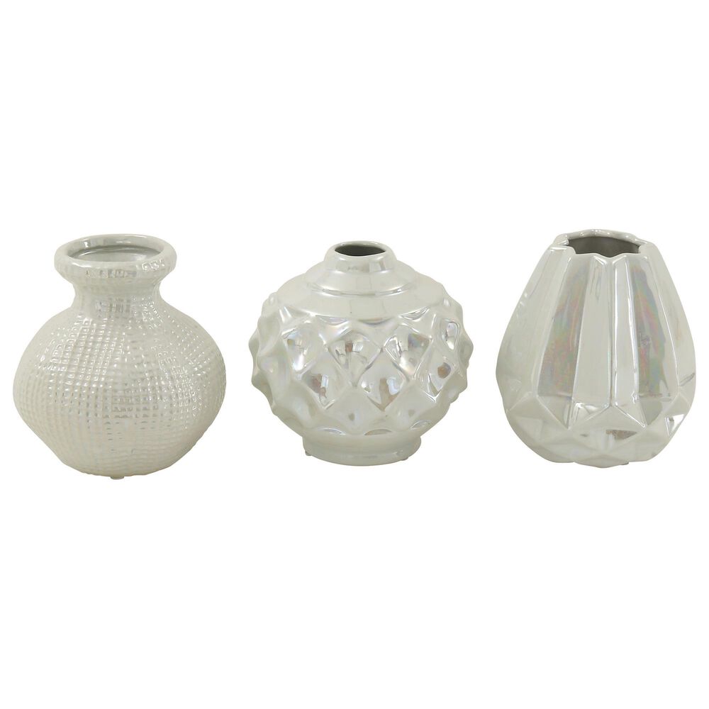 Maple and Jade Assorted Small Vases in Off-White (Set of 3), , large